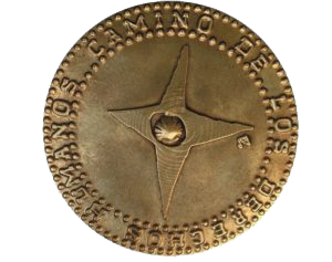 Placa conmemorativa derechos humanos en el camino